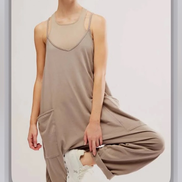 Free People Other - free people hot shot onesie taupe xs oversized